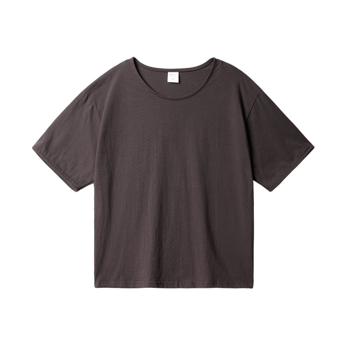 KJST2691_taupecharcoal_29 JEMUT Boy Crop U-Neck Short Sleeve Taupecharcoal KJST2691