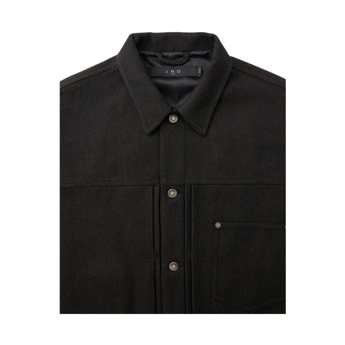 이로 로뷔스트 투톤 면 트윌 트러커 자켓 블랙(Iro Robuste Two-Tone Cotton Twill Trucker Jacket Black) - 4