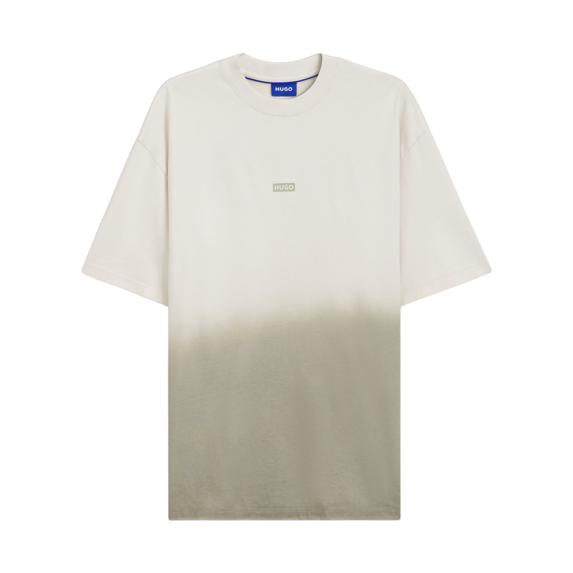 휴고 보스 코튼 저지 딥 다이 로고 티셔츠 베이지(Hugo Boss Dip Dye Logo T-Shirt in Cotton Jersey Beige)