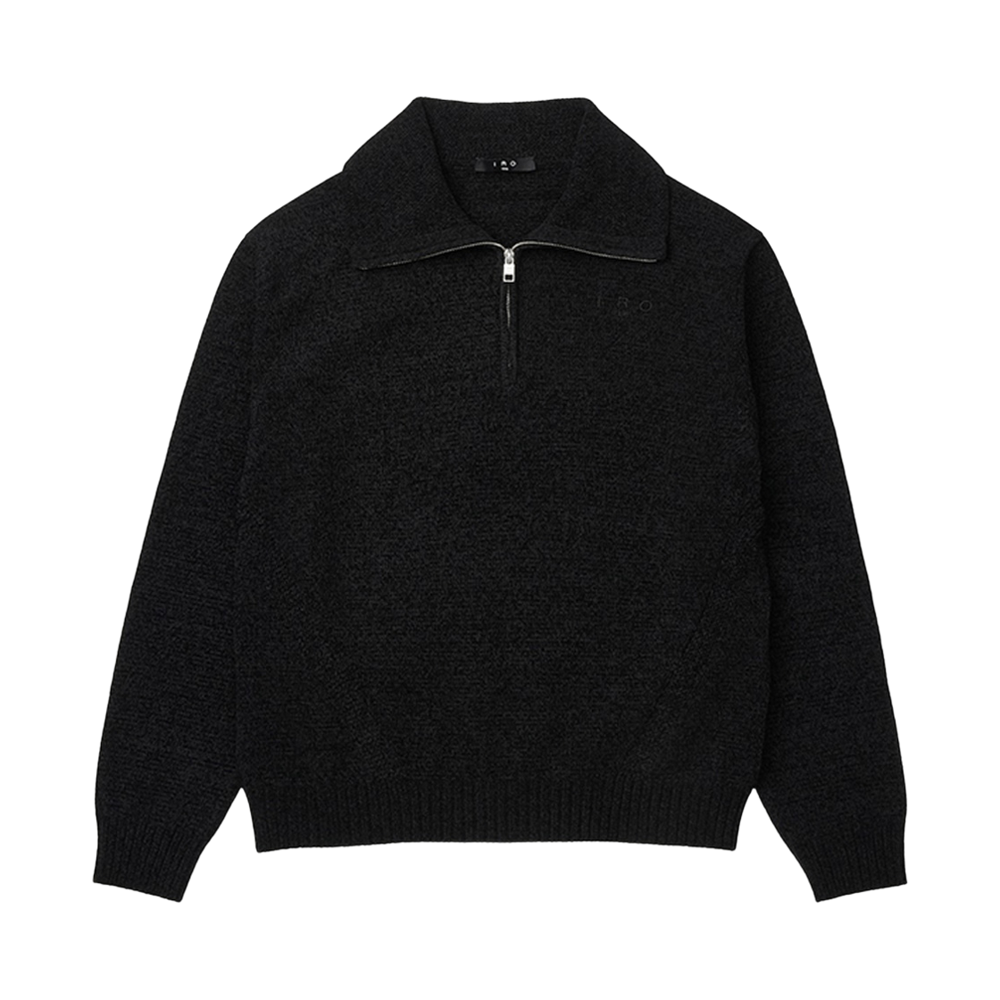 이로 실로 셔닐 하프집업 스웨터 블랙(Iro Silo Chenille Half-Zip Sweater Black)