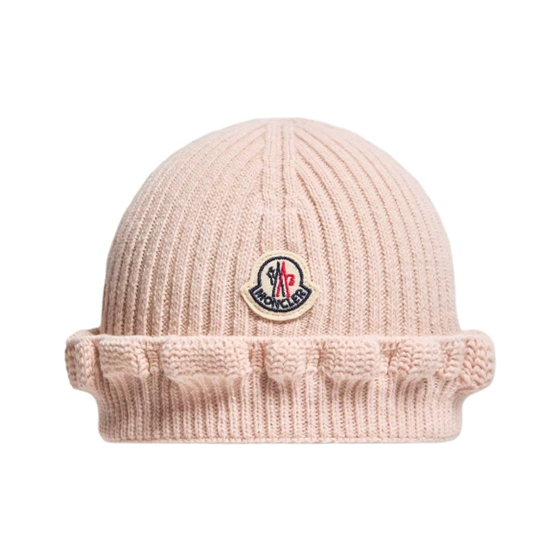 L2-951-3B00004-M4281-51M (Kids) Moncler Ruffle Trimmed Wool Cashmere Beanie Powder Pink - 26FW