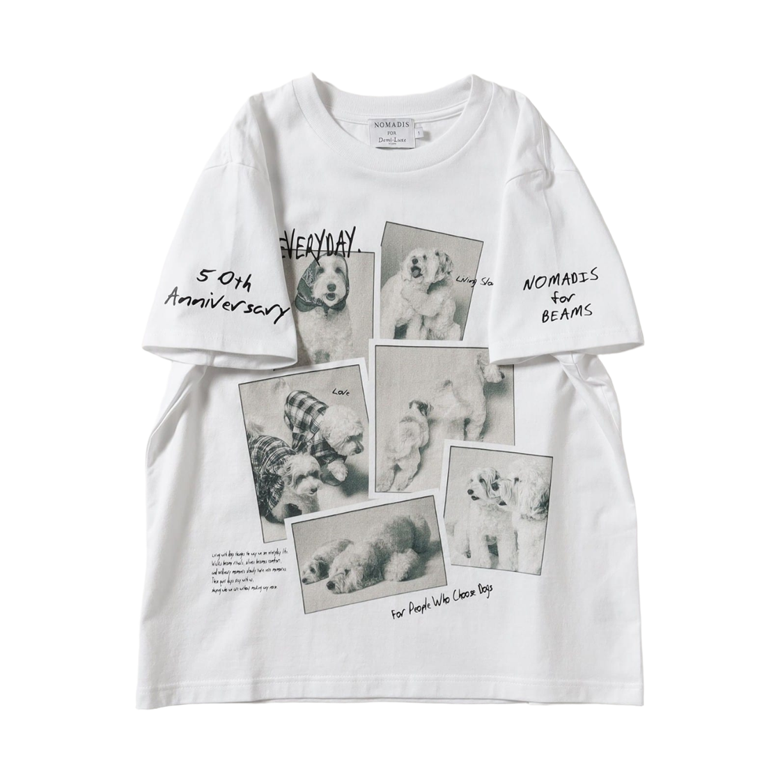 (W) 데미 럭스 빔즈 x 노마디스 포 도그 러버스 티셔츠 로렌 조이((W) Demi-Luxe Beams x Nomadis For Dog Lovers T-Shirt Lauren Zoey)