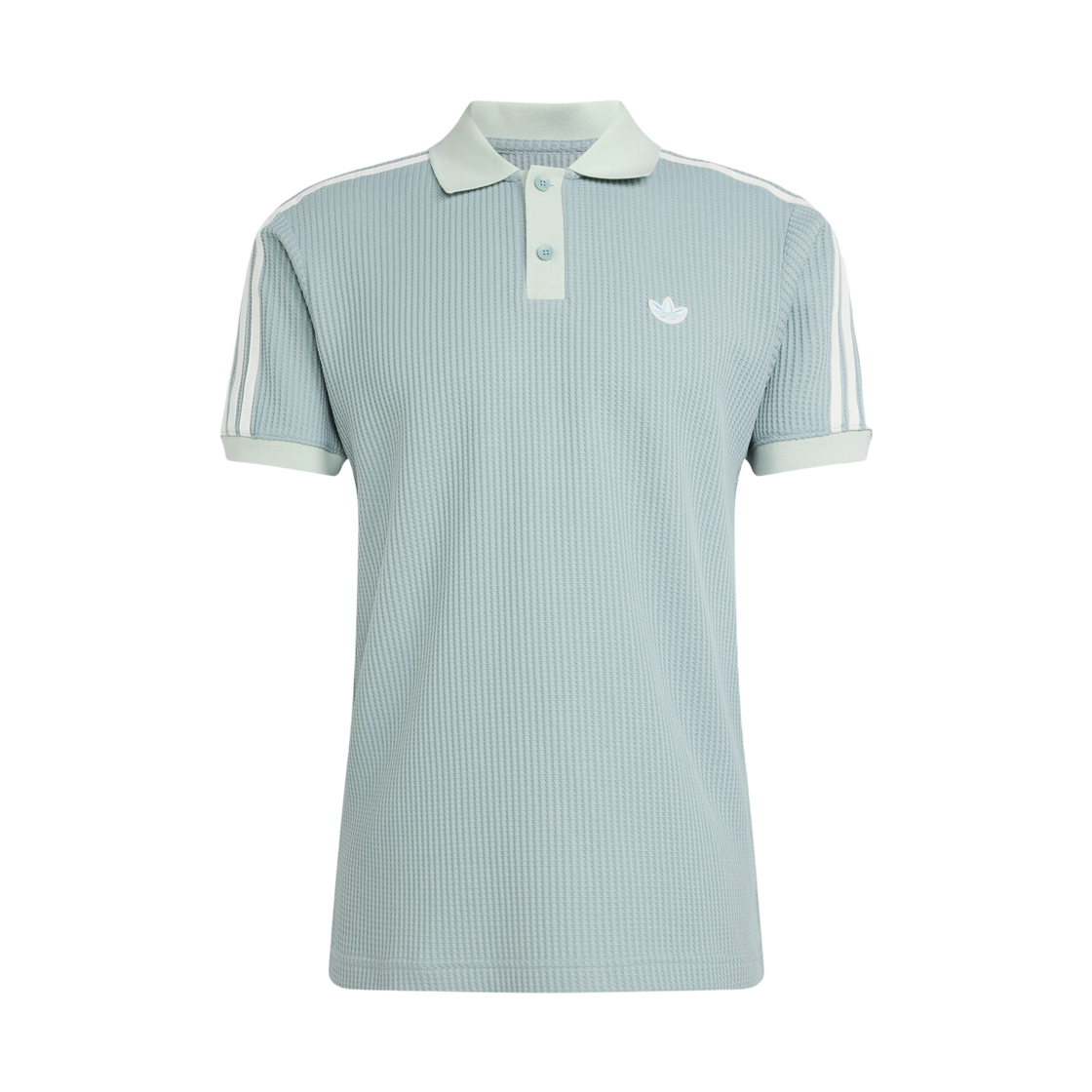 KX1231 Adidas Originals Waffle Knit Polo Shirt Wonder Sage - KR Sizing