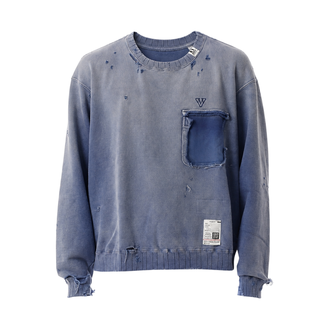 메종 미하라 야스히로 선 페이디드 라이크 스웨트셔츠 네이비(Maison Mihara Yasuhiro Sun Faded Like Sweatshirt Navy)