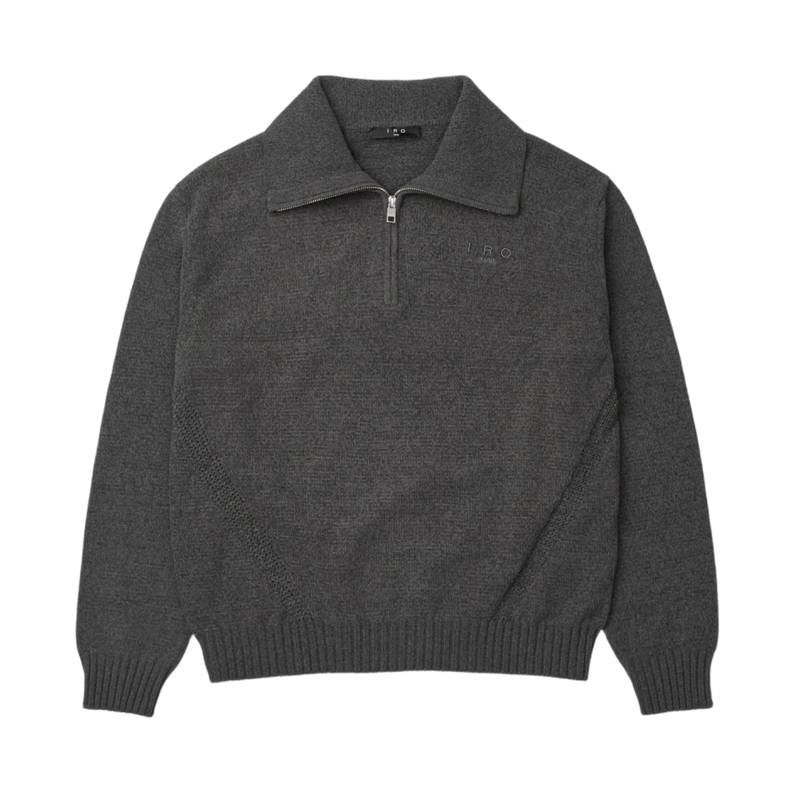 이로 실로 셔닐 하프집업 스웨터 그레이(Iro Silo Chenille Half-Zip Sweater Gray) - 2