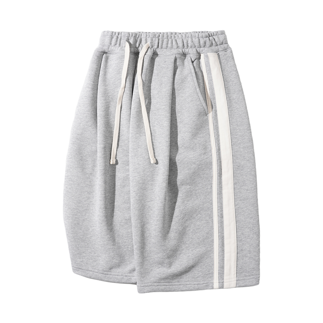 OYSP2627_Grey_29 JEMUT Side track half sweat pants Grey OYSP2627