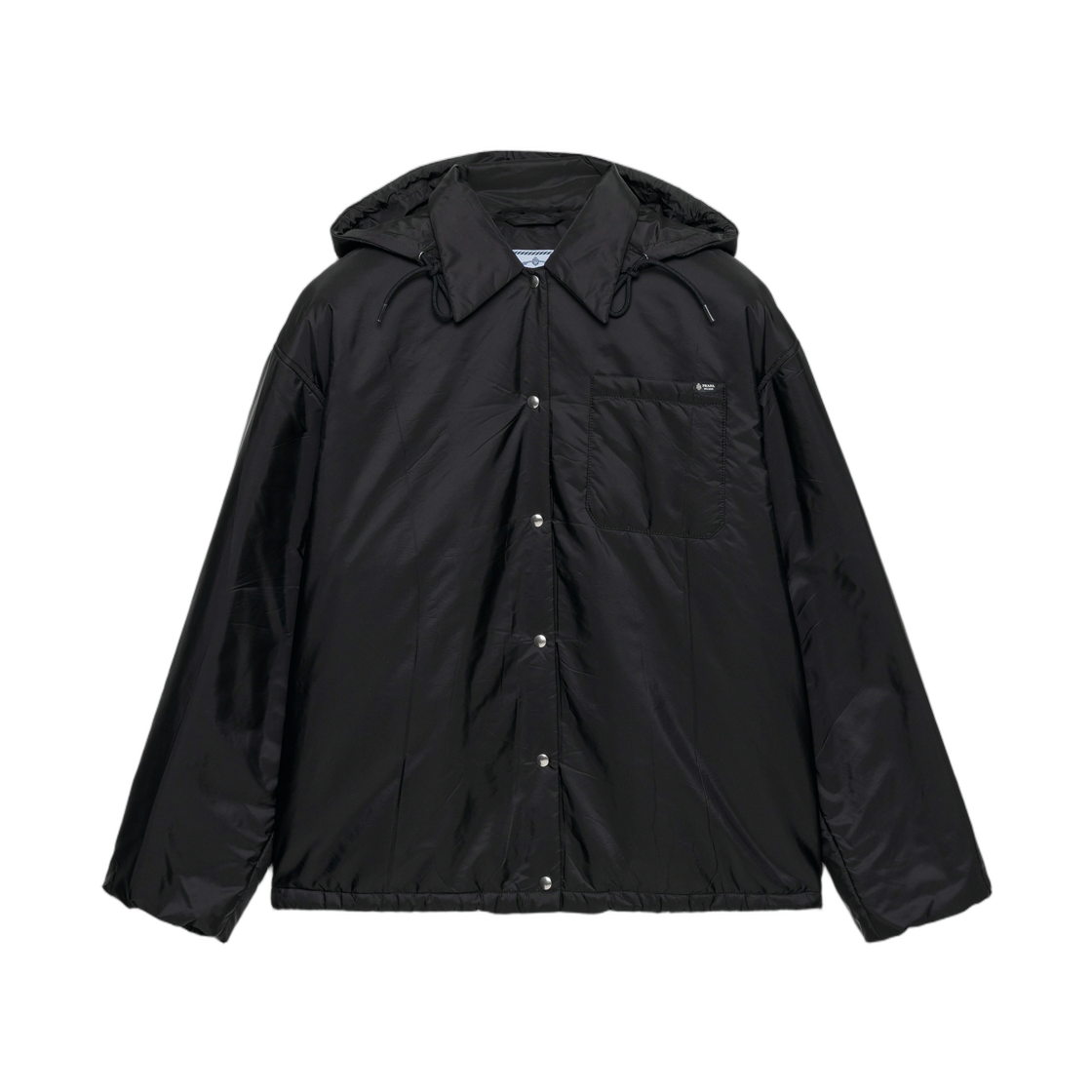 (W) 프라다 라이트웨이트 리나일론 블루종 자켓 블랙((W) Prada Lightweight Re-Nylon Blouson Jacket Black)