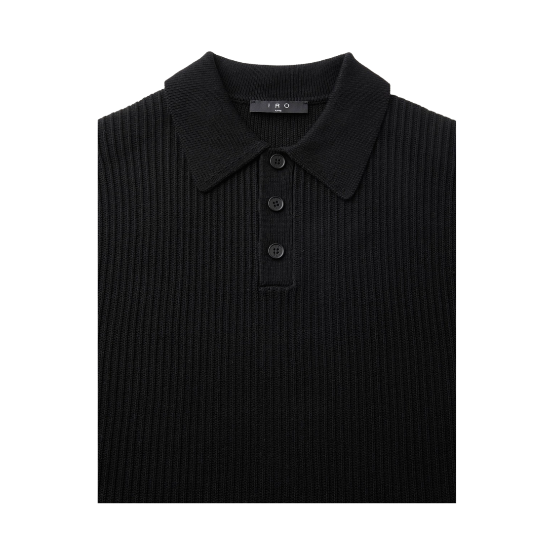 이로 오리스 리브드 카라 니트 스웨터 블랙(Iro Oris Ribbed Collar Knit Sweater Black) - 4