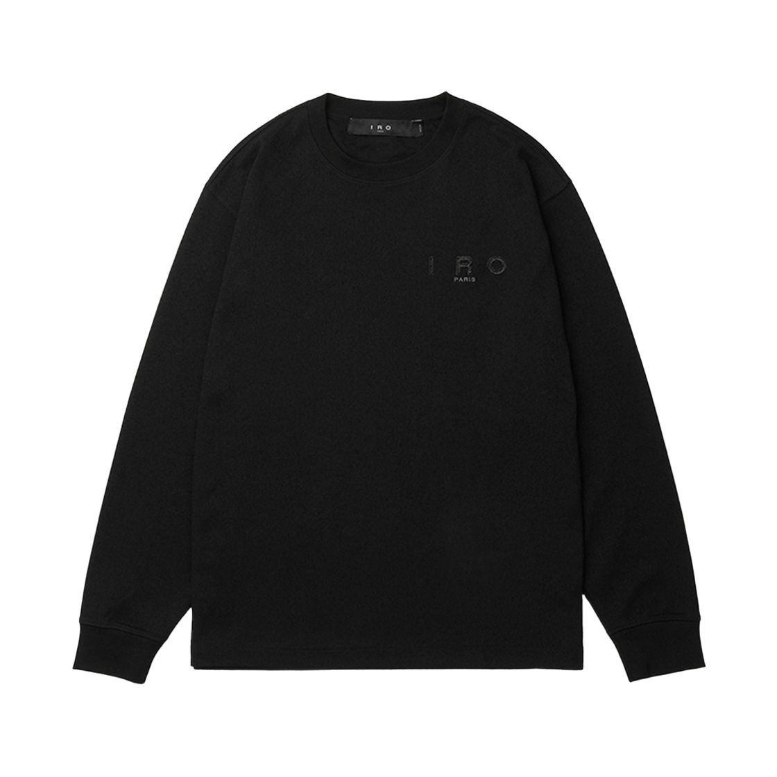 이로 리바주 테리 로고 긴팔 티셔츠 블랙(Iro Rivage Terry Logo Long Sleeve T-Shirt Black)