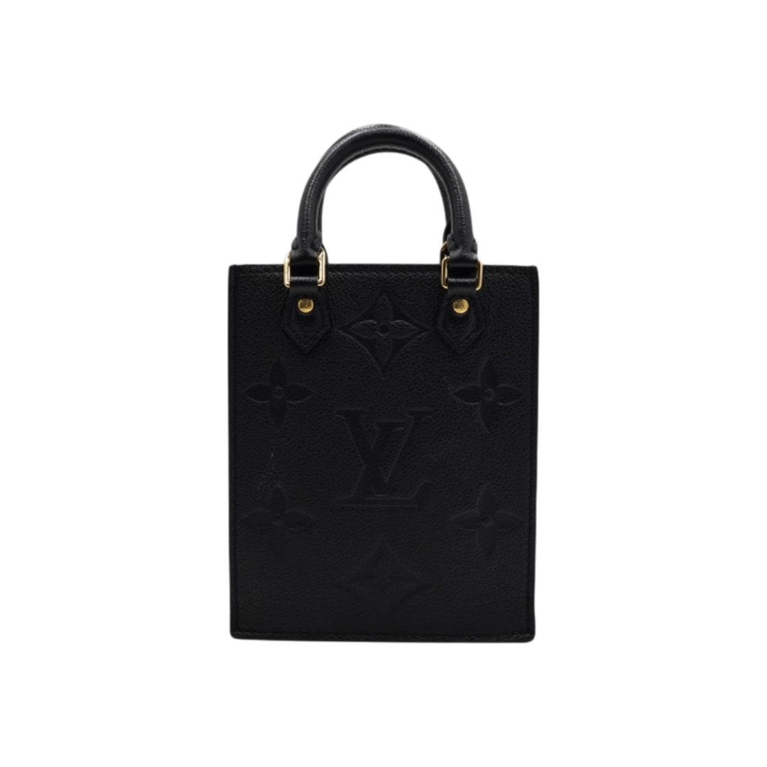 ITRO2HT56WMD Louis Vuitton M80478 Black Empreinte Embossed Grain Leather Petit Sac Plat Tote Bag