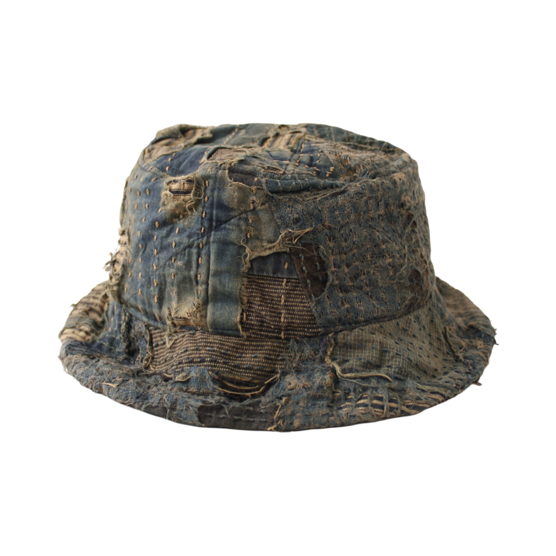 K2606XH554 Kapital Boro Bucket Hat Indigo