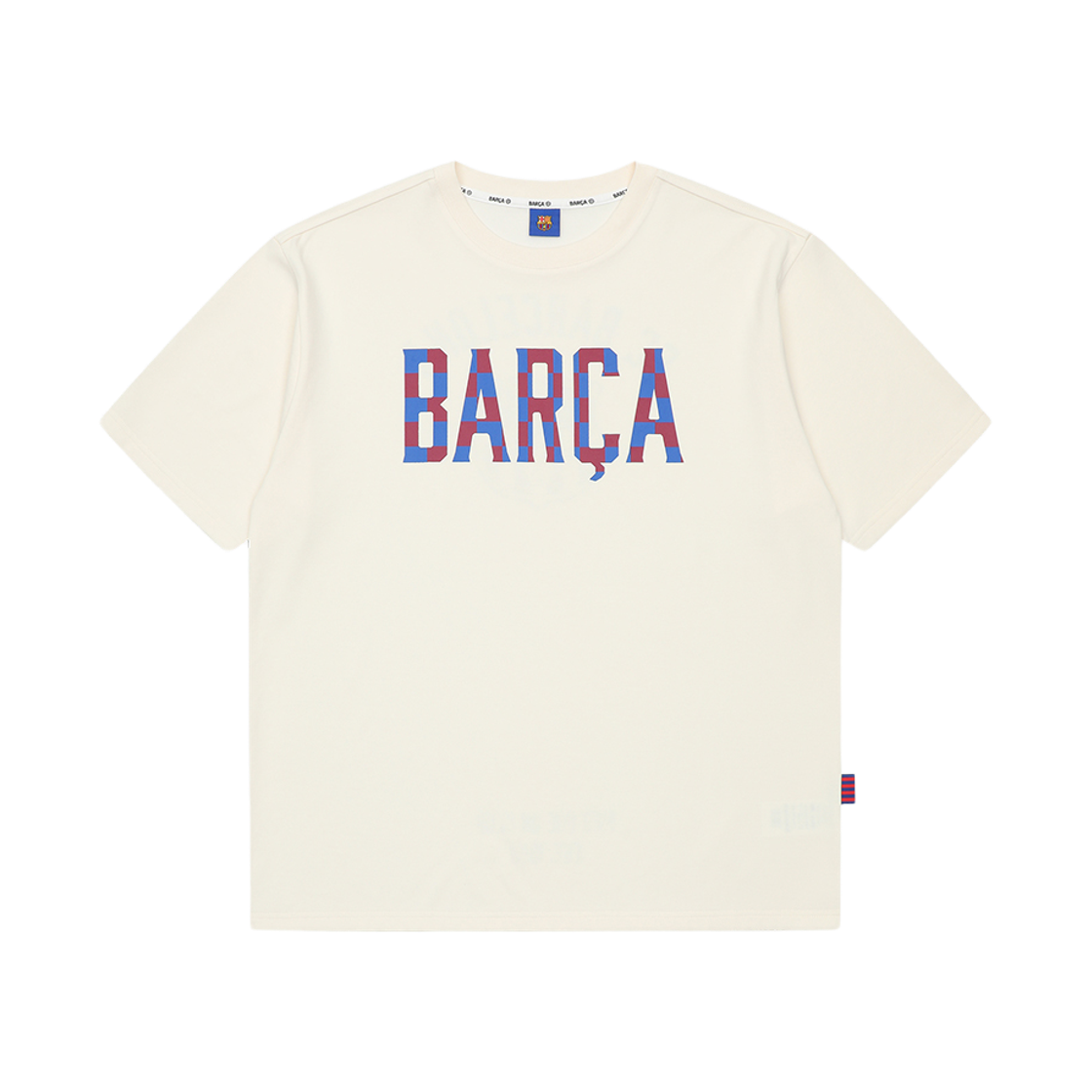 GBCFSS02 FC BARCELONA Checkerboard Short-Sleeve T-Shirt