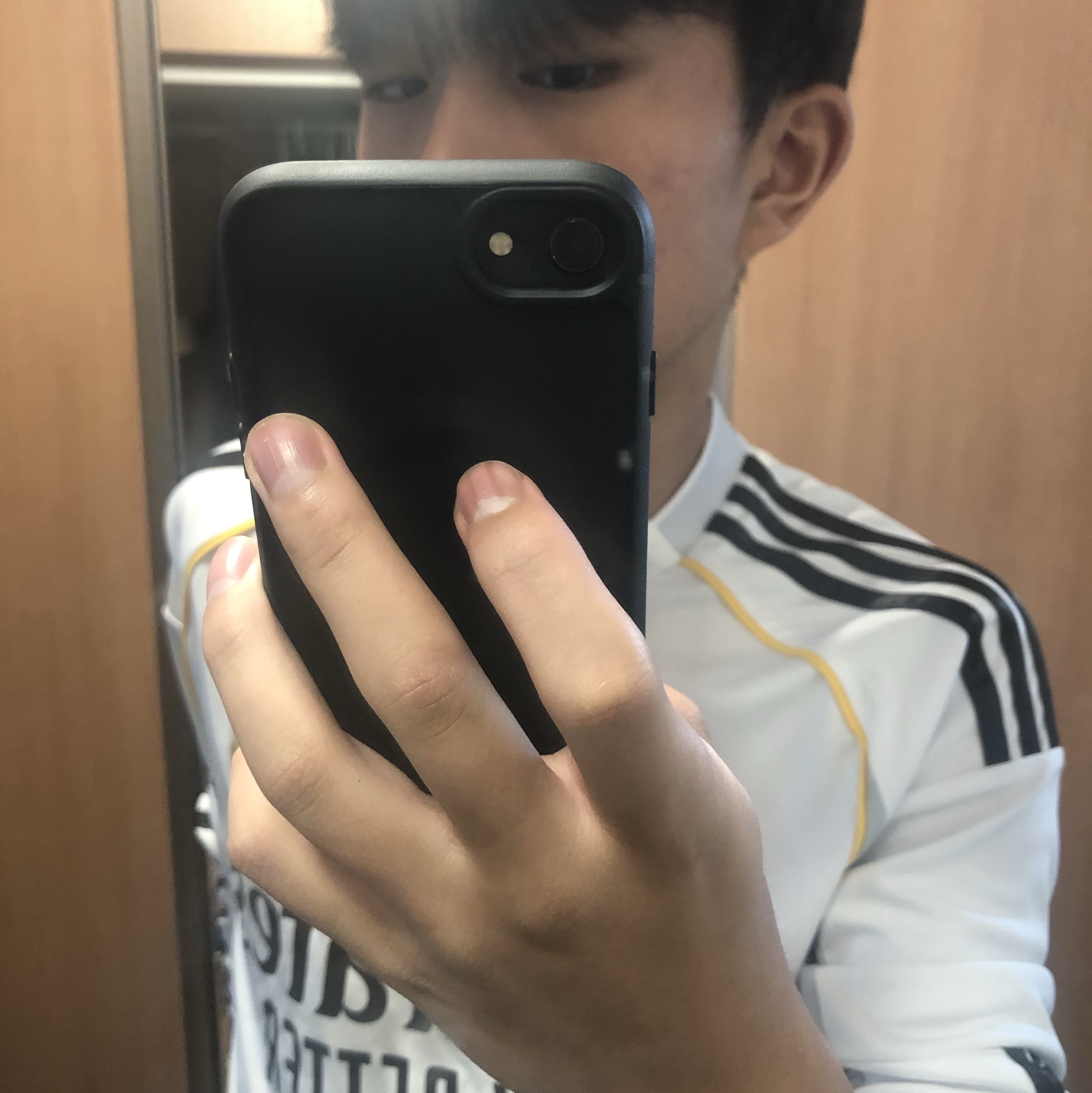Adidas Real Madrid 2025/26 Home Long Sleeve Jersey White - KR Sizing (Non Marking Ver.) 착용 스타일