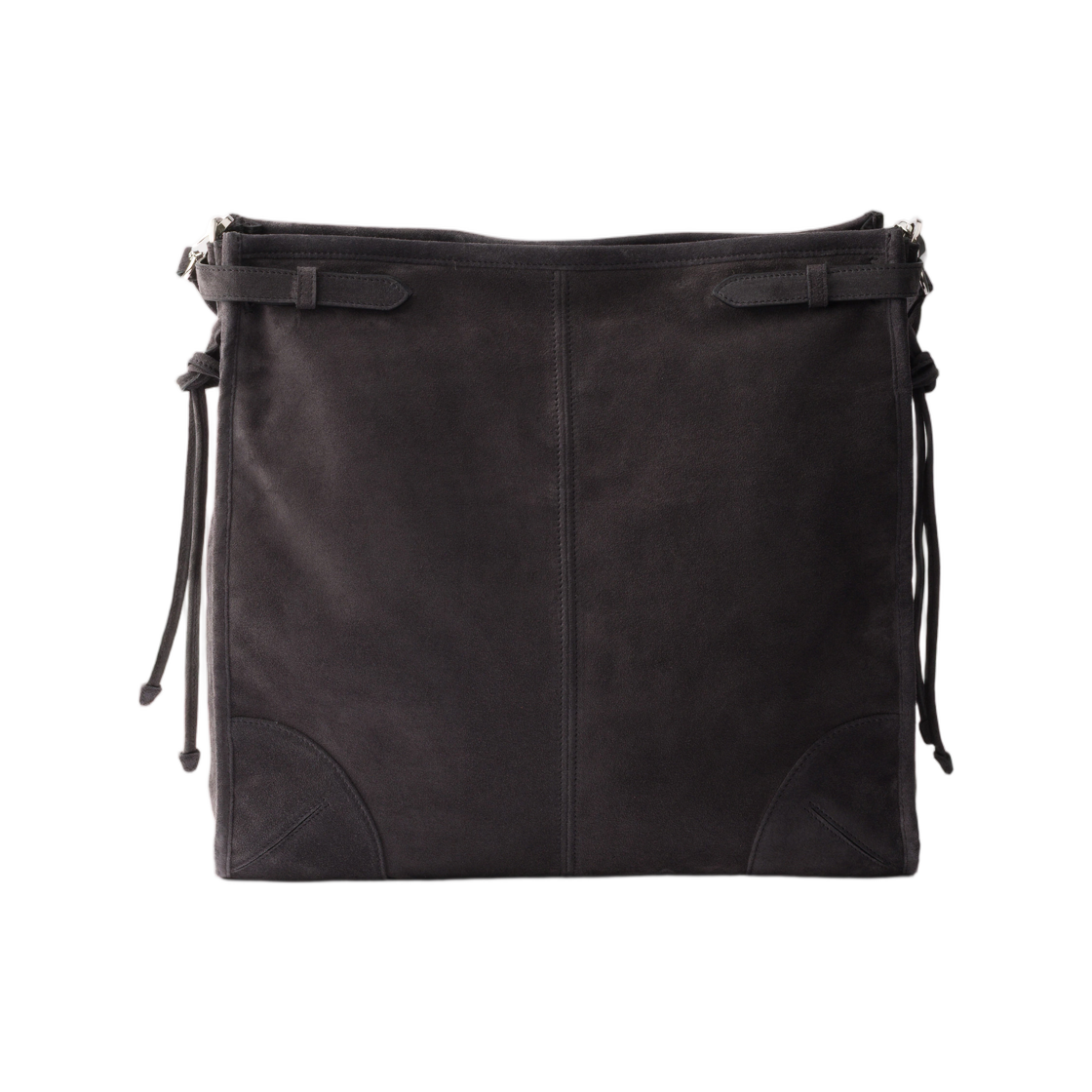 프라다 보니 스웨이드 숄더백 앤트러사이트 그레이(Prada Bonnie Suede Shoulder Bag Anthracite Gray) - 2