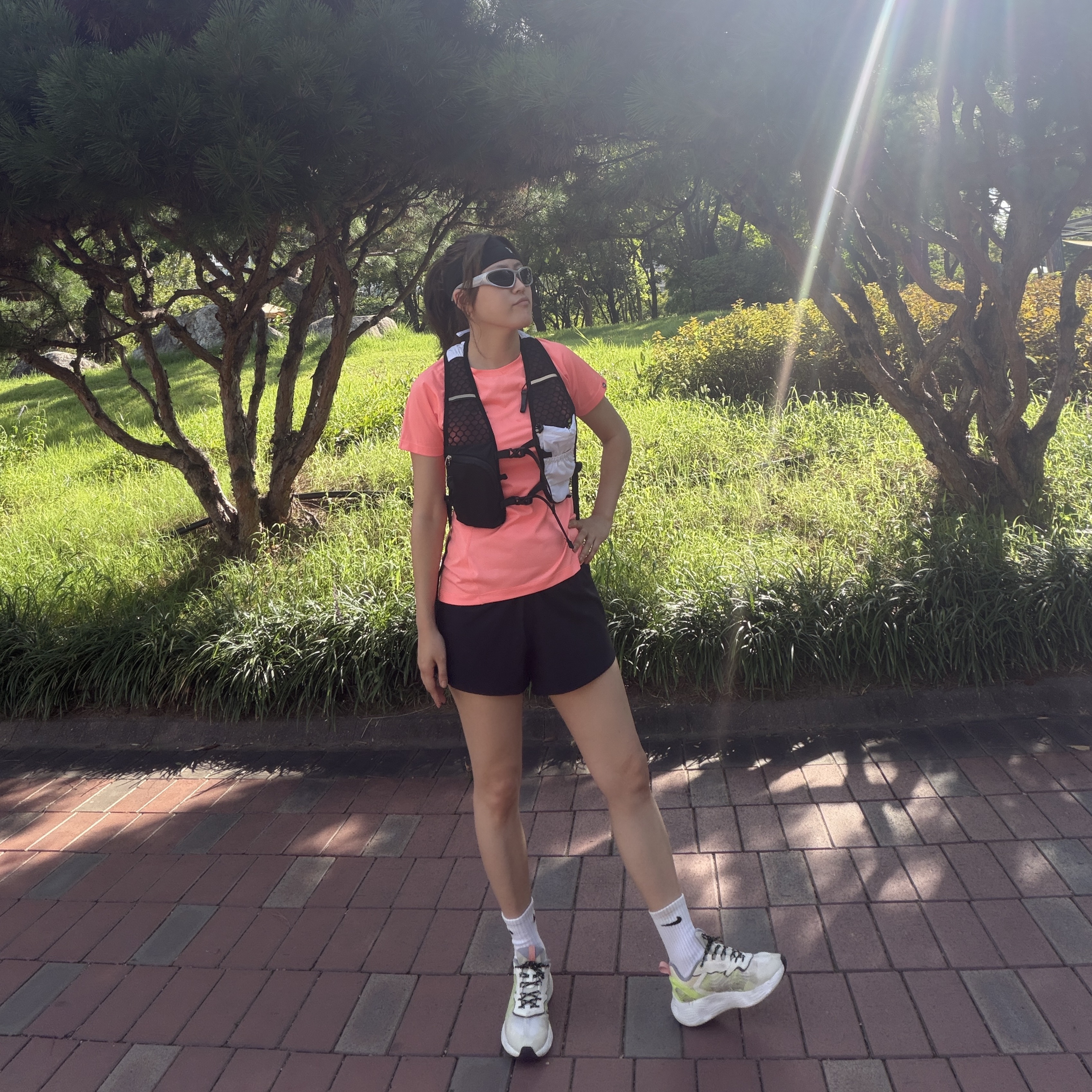 TIME TO RUN Performance Sweat-Wicking Running Headband 착용 스타일 - 3
