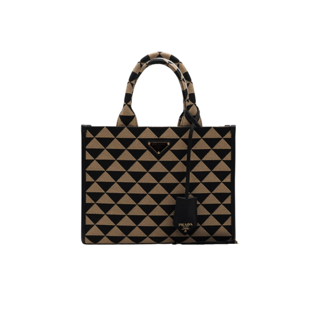 ITQJI4A8GAWC Prada 1BA354 Symbol Fabric Jacquard Tote Bag