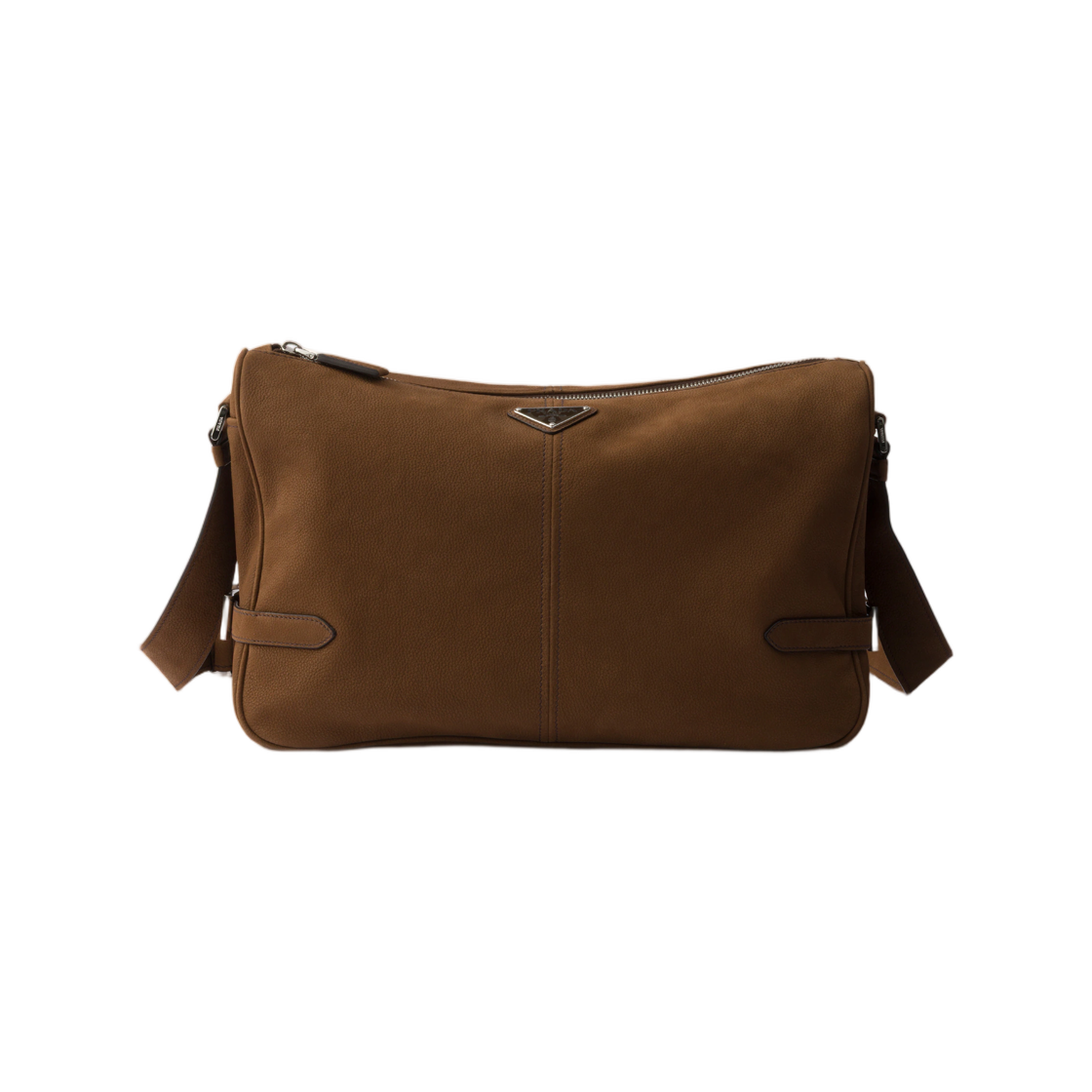 2VH187-2GB8-F0324 Prada Nubuck Leather Shoulder Bag Cocoa Brown