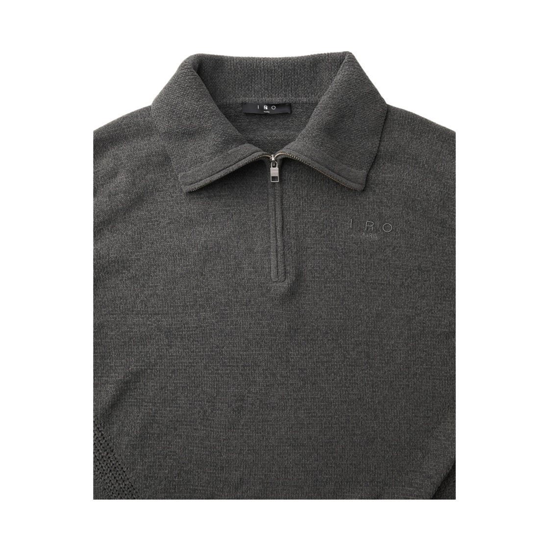 이로 실로 셔닐 하프집업 스웨터 그레이(Iro Silo Chenille Half-Zip Sweater Gray) - 5