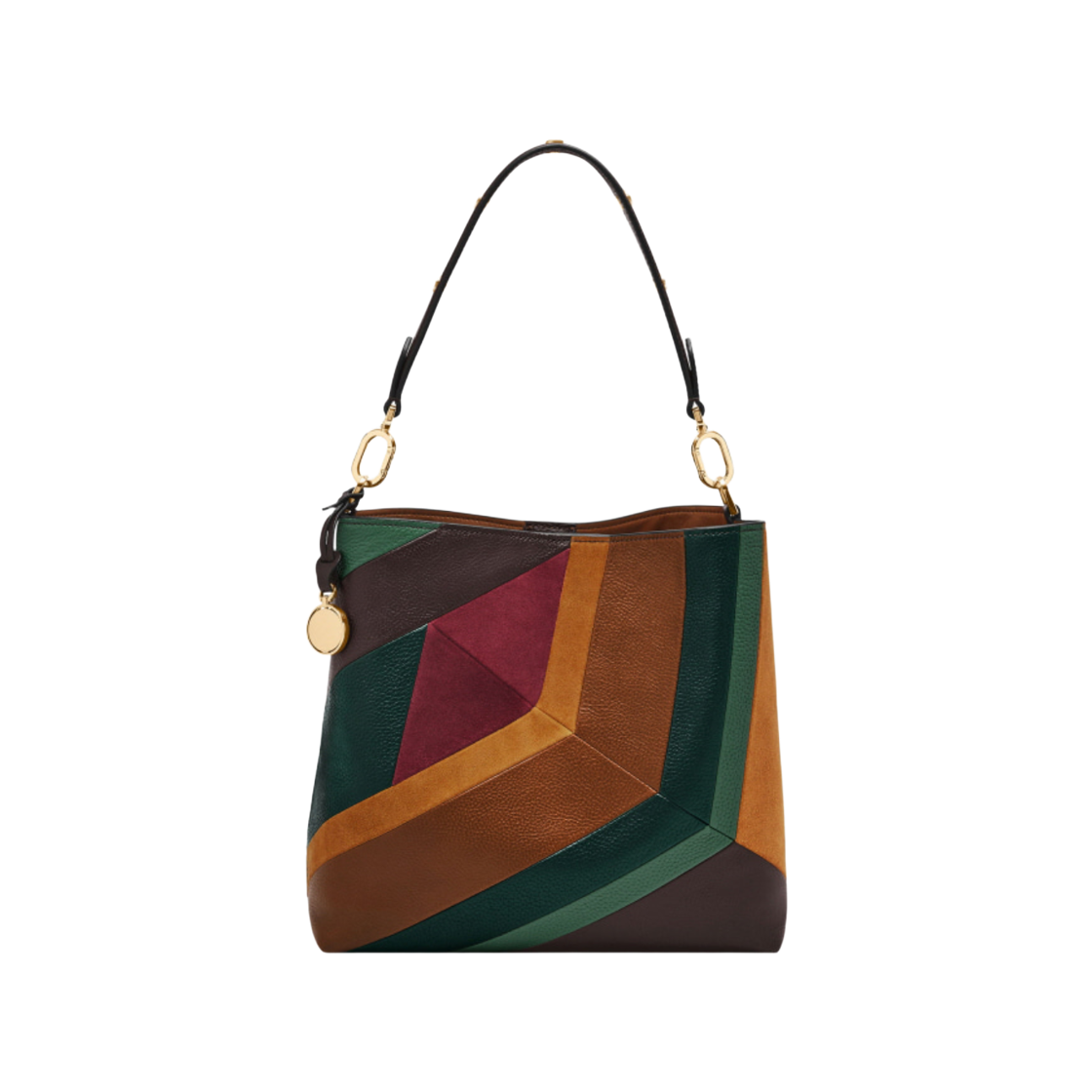 ZB11255186 Fossil Jessie Bucket Shoulder Bag Patchwork