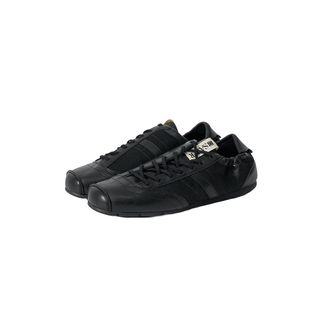 [예약배송] 세터 오블리크 카프 헤어 스니커즈 블랙([예약배송] SATUR Oblique Calf Hair Sneakers Black) - 2