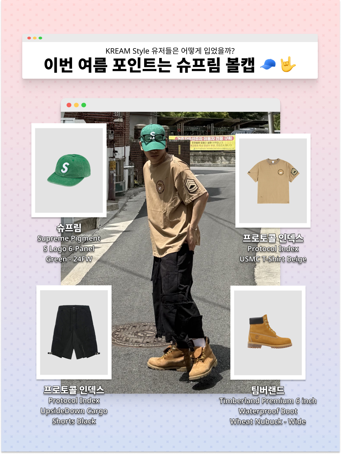Supreme World Famous S Logo 6-Panel Purple - 26SS, AMI de Coeur T-Shirt White 착용 스타일 - 2