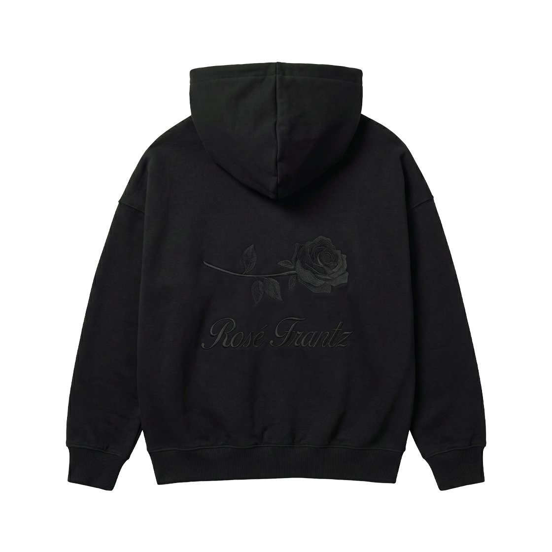 로제프란츠 백 로즈 자수 후디 [블랙](Rosefrantz Back Rose Embroidery Hoodie [Black])