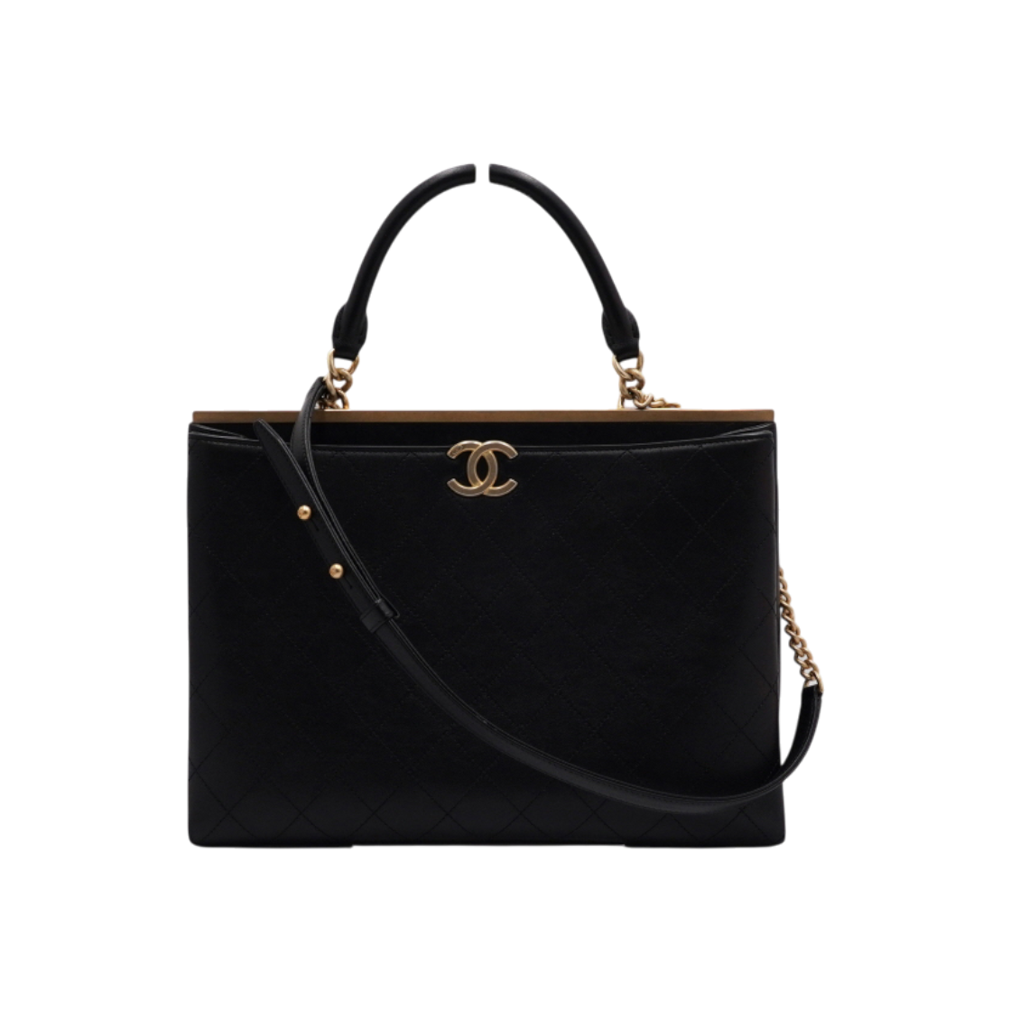 ITN9GWJGSAK6 Chanel A57089 Black Coco Luxe Large Tote Bag