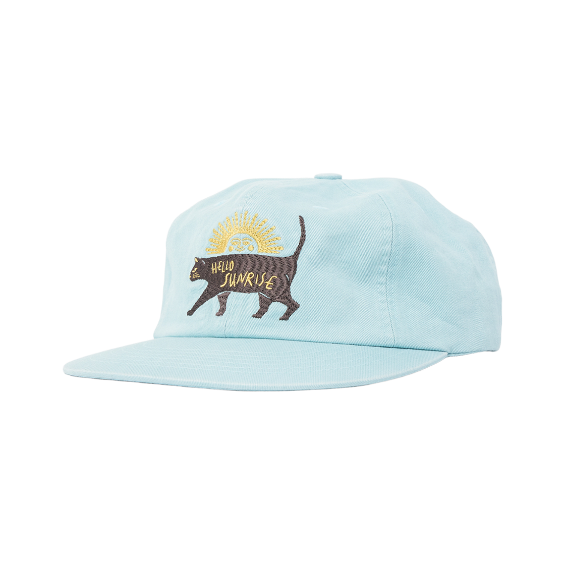 헬로선라이즈 워시드 빈티지 캣 로고 6패널 캡 소프트 틸(Hello Sunrise Washed VTG Cat Logo 6panel Cap Soft Teal) - 2