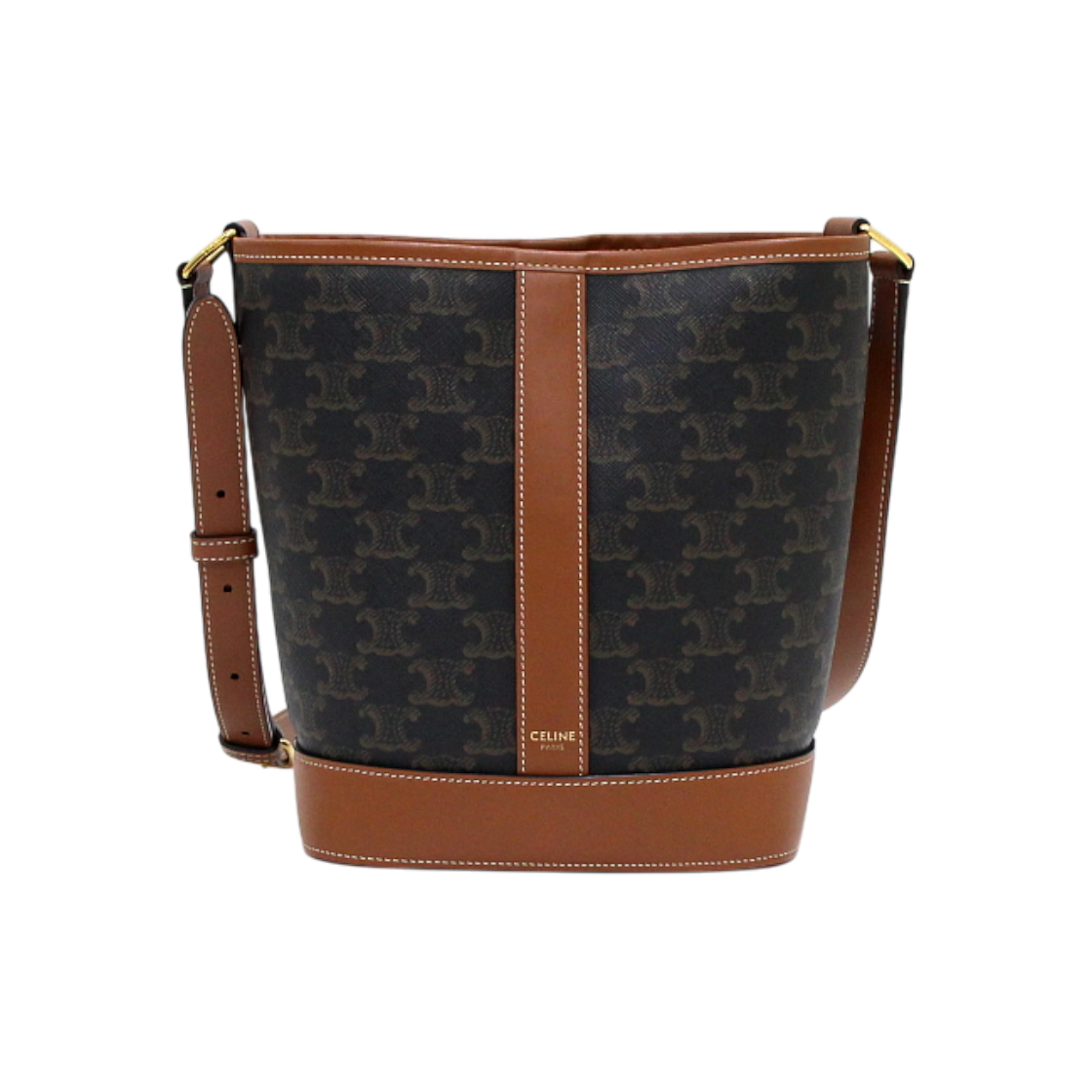 ITC752VGLMTB Celine Triomphe Small Bucket Shoulder Bag