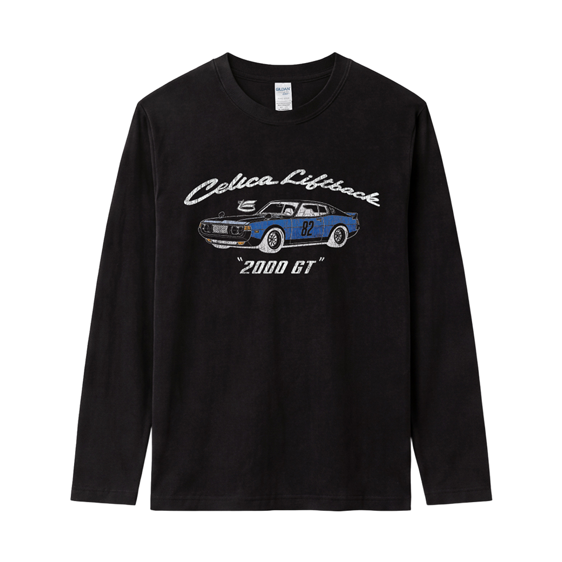76400_Black Gildan X Vintage Collection 2000GT Long Sleeve T-Shirt Black