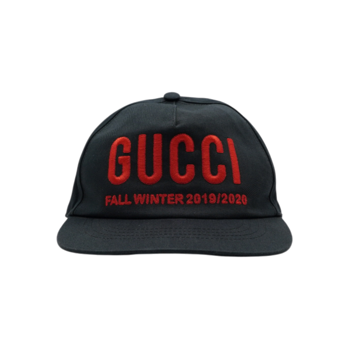ITGOVRUQ7WI6 Gucci Black Cotton Embroidered Logo Cap