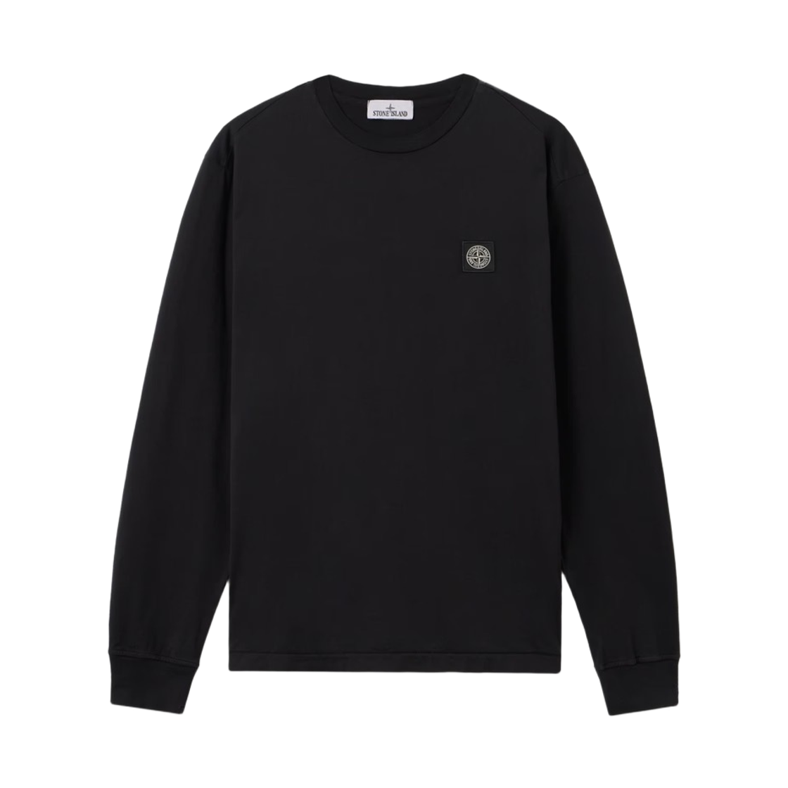 L2S1521000-31S0013-V0029 Stone Island 2100031 60/2 Cotton Jersey Slim-Fit Long Sleeve T-Shirt with Compass Patch Black - 26FW