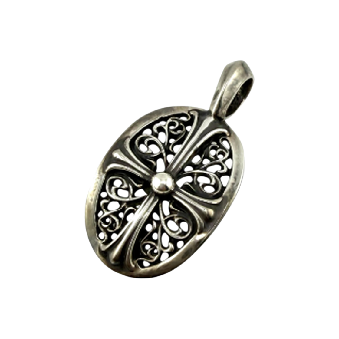 더도산 크롬하츠 오발 팬던트 실버(the dosan_ Chrome Hearts Oval Pendant Silver) - 1