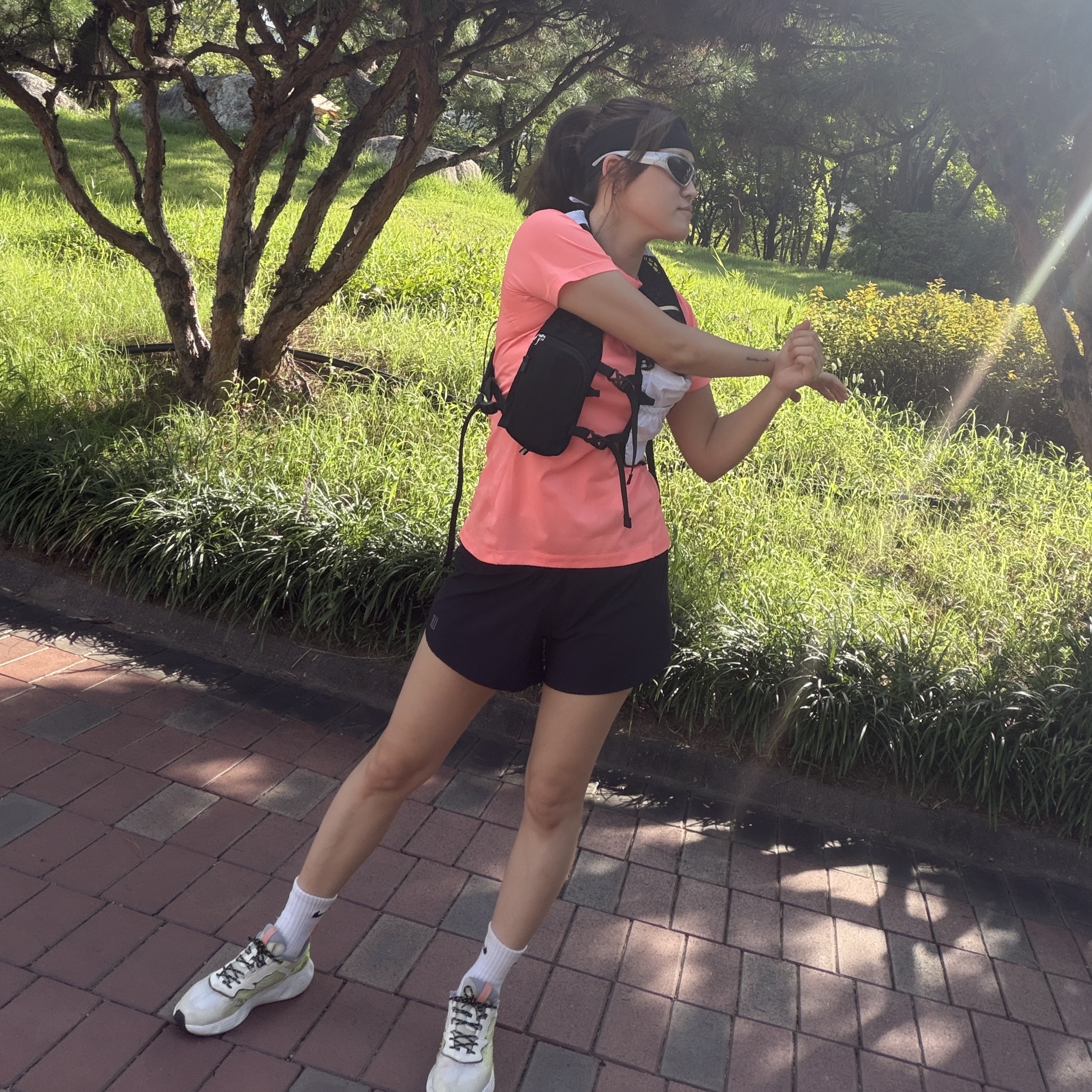 TIME TO RUN Performance Sweat-Wicking Running Headband 착용 스타일 - 5