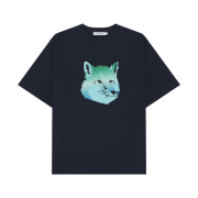 Maison Kitsune Vibrant Fox Head Easy T-Shirt Navy