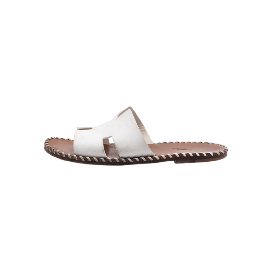 ITS9GD2W3WFF Hermes H221797Z White Izmir Men Mule Slide Sandals