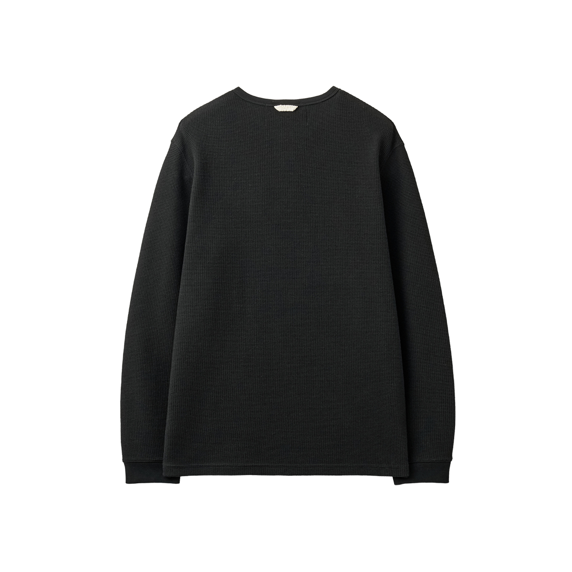 세터 와플 헨리넥 롱 슬리브 블랙(SATUR Waffle Henley Neck Long Sleeve Black) - 2