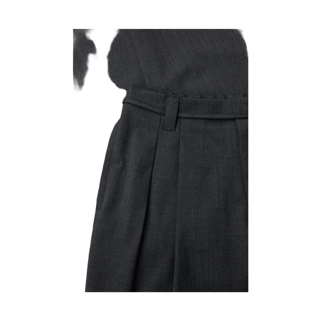 이로 생트 벨티드 투턱 와이드 슬랙스 다크 그레이(Iro Ceint Belted Two-Tuck Wide Slacks Dark Gray) - 6