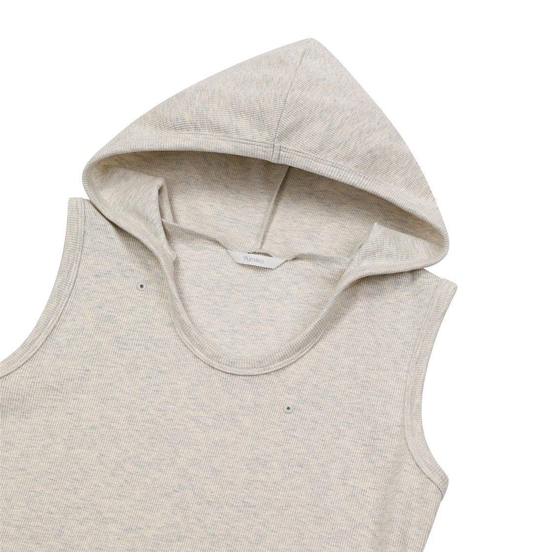 구미코 모기 후드 나시 멜란지(9umiko Mosquito Hoodie Sleeveless Grey Marl) - 3
