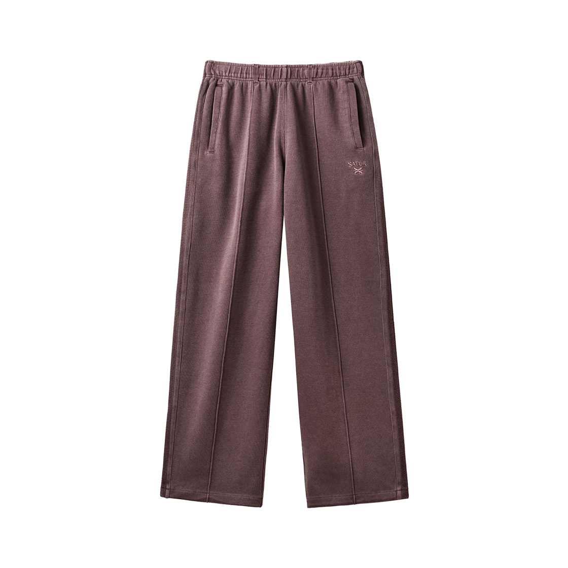 SA263UTP06BUY0 SATUR Lawton Pigment Track Pants Burgundy