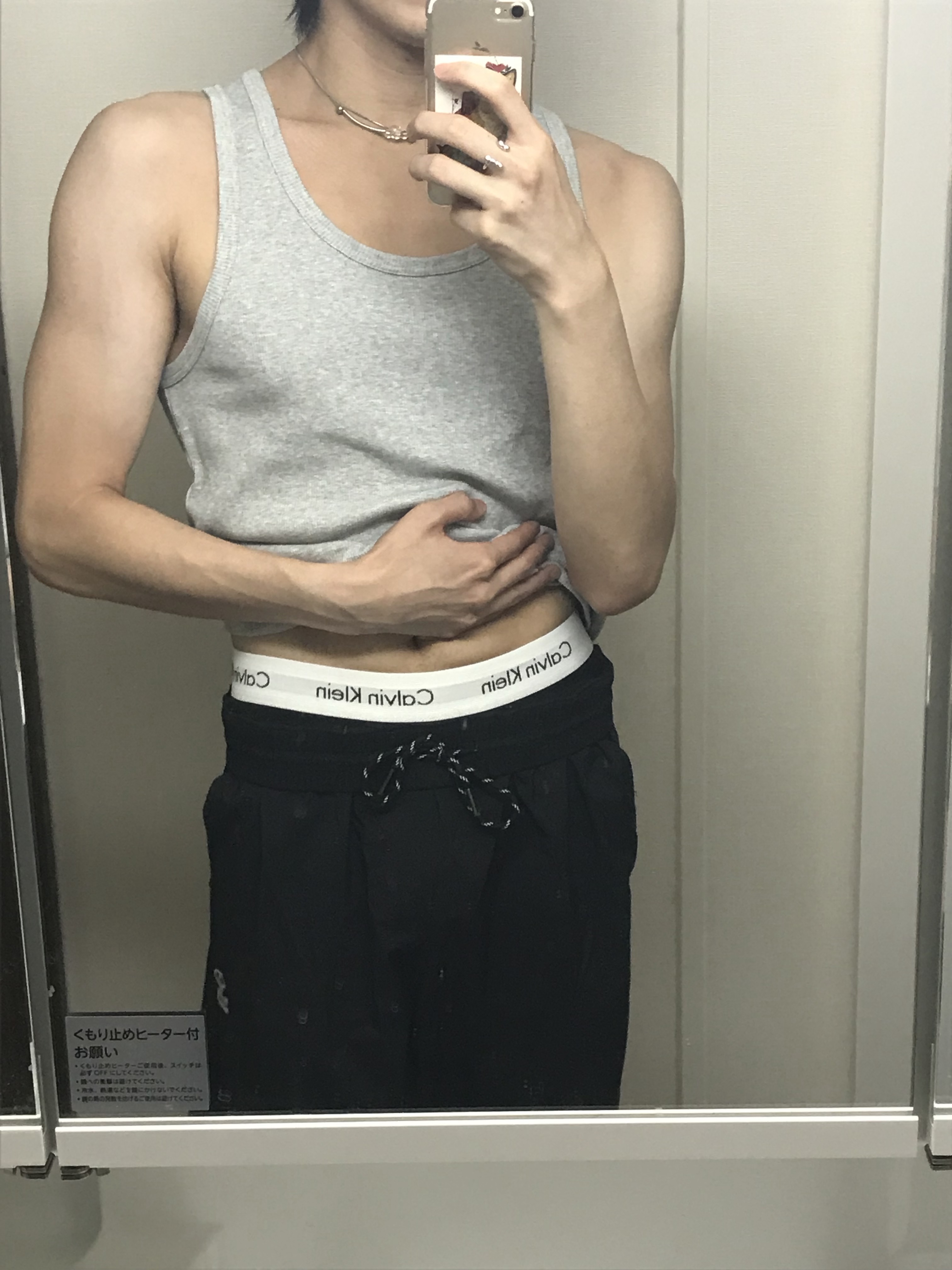 Calvin Klein Modern Cotton 3-pack Trunks Black, Sentiments No.359 Necklace Silver 착용 스타일 - 1