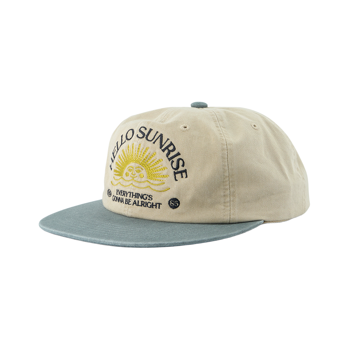 헬로선라이즈 워시드 투톤 아치 로고 6패널 캡 베이지&카키(Hello Sunrise Washed Two Tone Arch Logo 6panel Cap BEIGE & KHAKKI) - 2