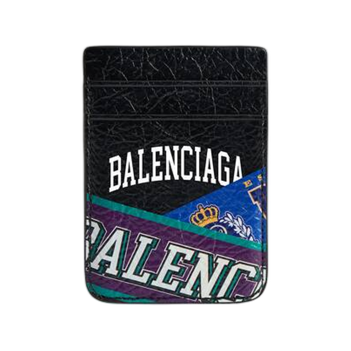 6758352ACO81084 Balenciaga Cash Magnet Card Holder Black Multicolor
