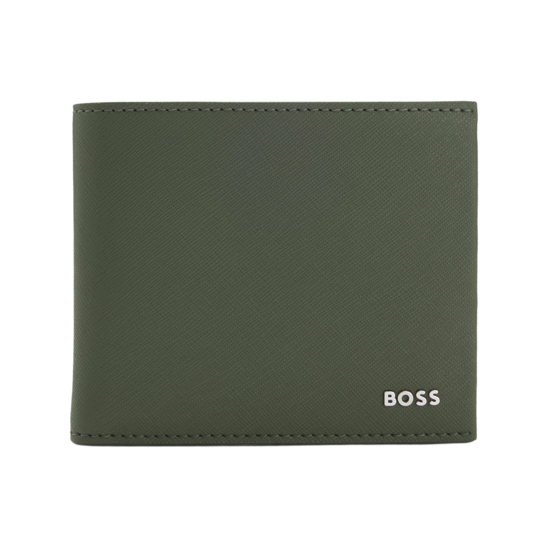 휴고 보스 실버 톤 로고 레터링 반지갑 라이트 그린(Hugo Boss Billfold Wallet with Silver Tone Logo Lettering Light Green) - 1