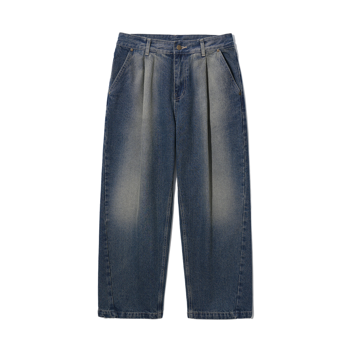 제멋 리퀴드 와이드 벌룬 데님팬츠 웨스턴블루 SOLP2460(JEMUT Liquid Wide Balloon Denim Pants Westernblue SOLP2460)