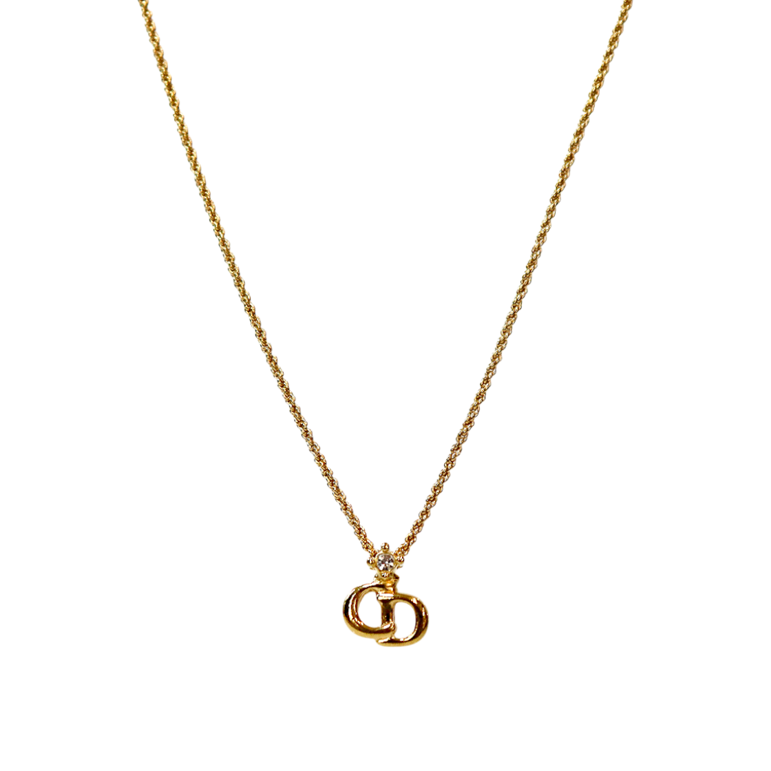 IT6KAKON92C7 Dior Cubic CD Gold Necklace A-B63027
