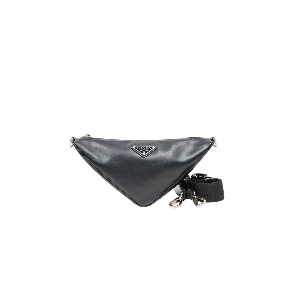 ITQSFT2MF7G4 Prada Black Triangle Crossbody Bag D-A63668
