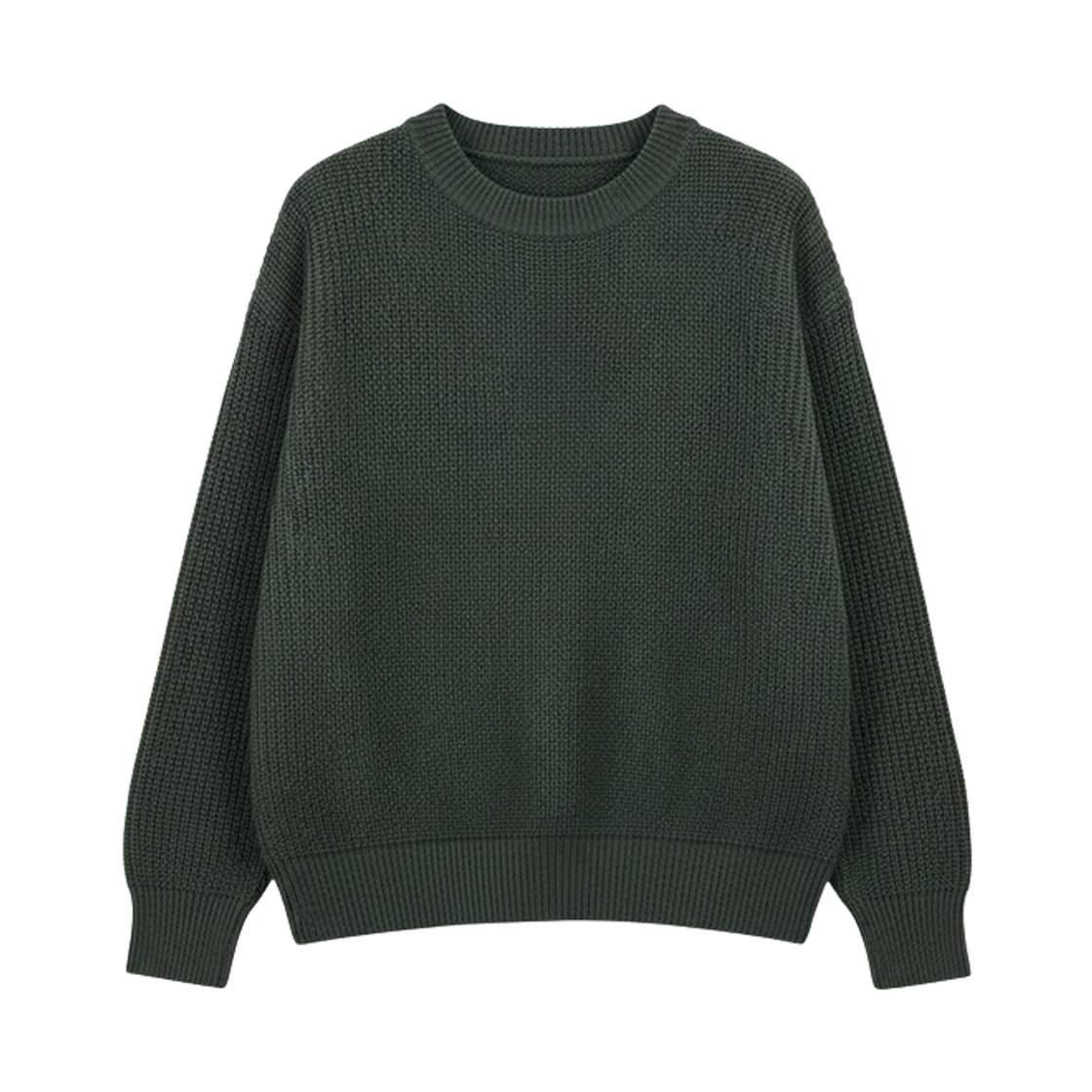 지크립 지크립 하찌조직 루즈핏 크루넥 니트 티셔츠 카키(GCLIP Gclip Loose-Fit Crew Neck Knit T-Shirt Khaki)