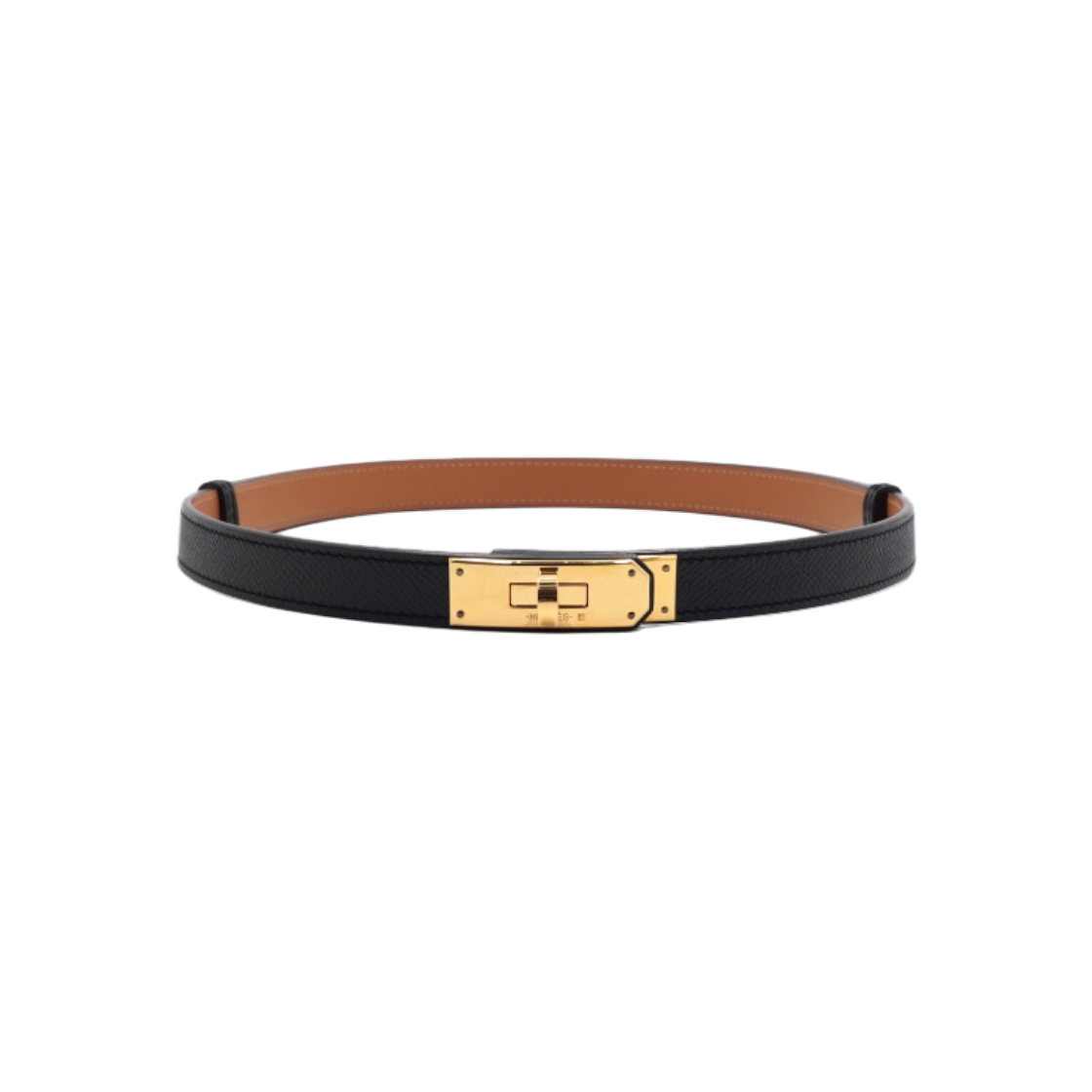 ITF5KRRKBBKE Hermes H069853CC89 Noir Black Calfskin Gold Tone Women Belt