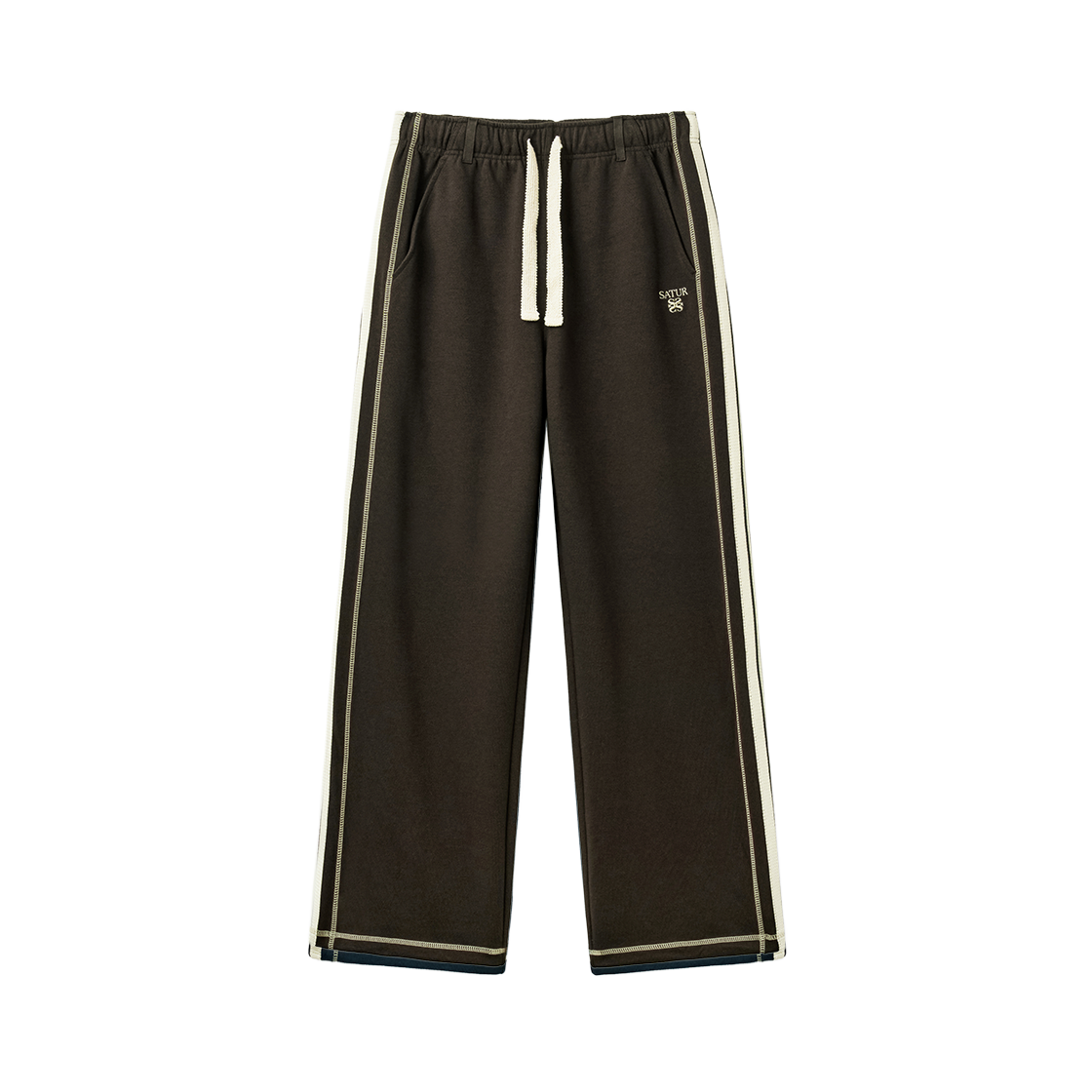 SA263UTP01BRN0 SATUR Lawton Stitch Track Pants Brown